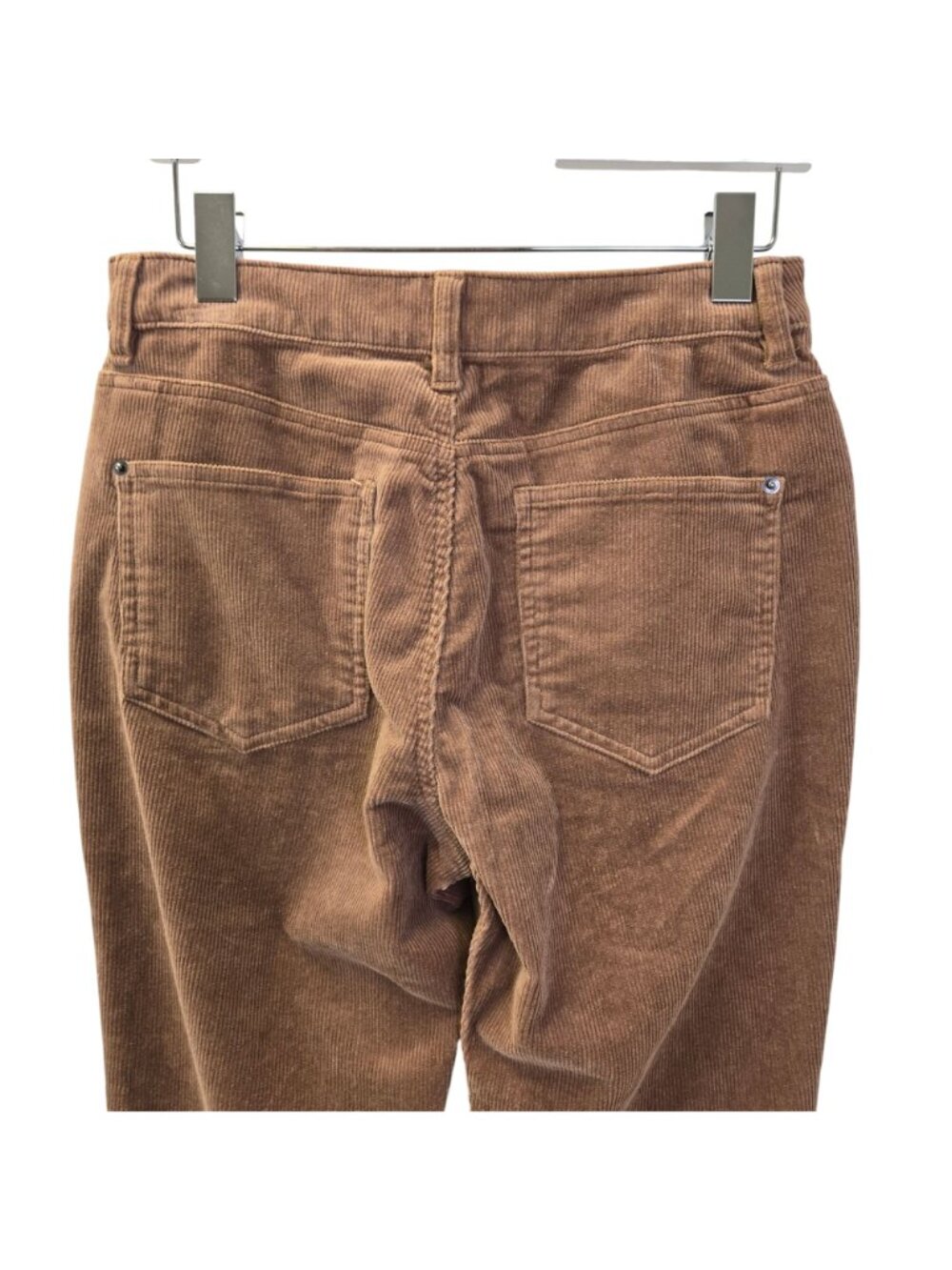 Quince Organic Stretch Corduroy Flare Pants in Warm Brown Size 4 - Picture 5 of 7